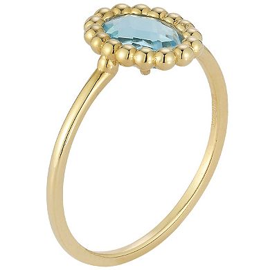 LUMINOR GOLD 14k Gold Gemstone Oval Ring