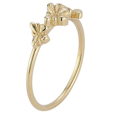 LUMINOR GOLD 14k Gold Tri Butterfly Ring