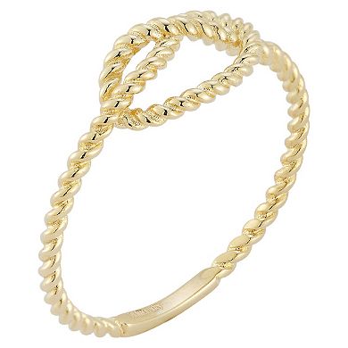 LUMINOR GOLD 14k Gold Twisty Knot Ring