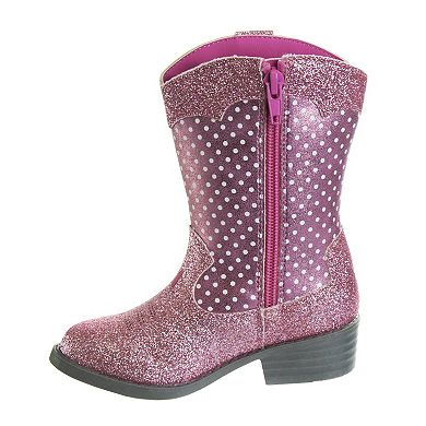 Disney's Minnie Mouse Kid Girls' Western Low-Heeled Cowgirl Boots