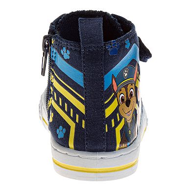 Nickelodeon Paw Patrol Boys' Marshall and Chase Hi-Top Canvas Sneakers