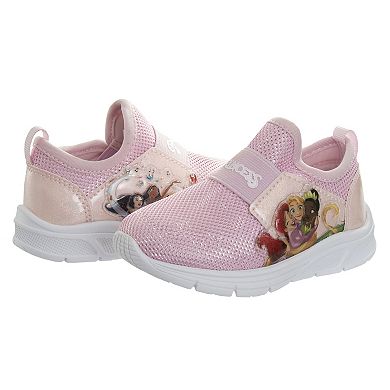 Disney Princess, Pocahontas, Snow White, and Aurora Kid Girls' Light-Up Sneakers