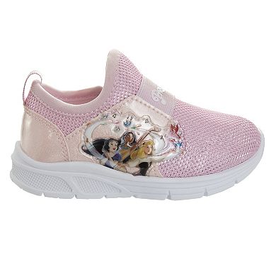 Disney Princess, Pocahontas, Snow White, and Aurora Kid Girls' Light-Up Sneakers