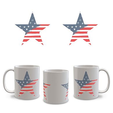 USA Flag Star 11-oz. Ceramic Mug