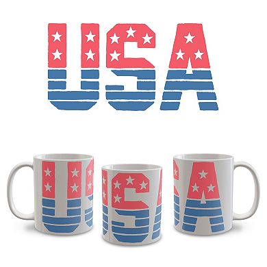 USA Red And Blue 11-oz. Ceramic Mug