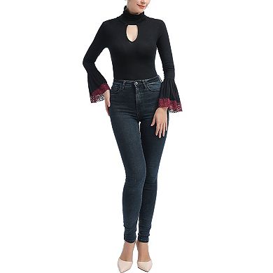 Women's Phistic Cut Out Bell Sleeve Bodysuit