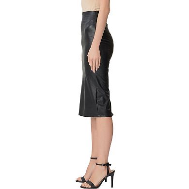 Women's Phistic Stretch Faux Leather Pencil Skirt