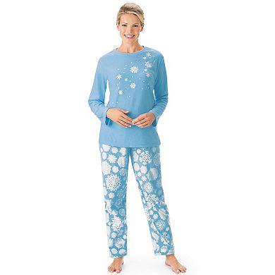 Collections Etc Snowflake Tunic & Fleece Pajama Set