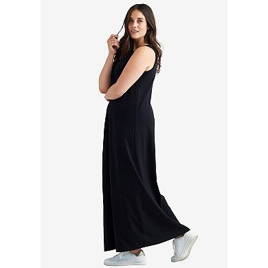 Ellos Women's Plus Size Sleeveless Knit Maxi Dress