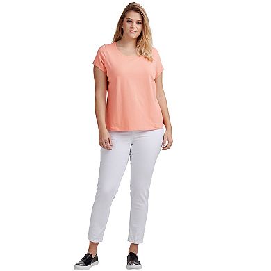 Ellos Women's Plus Size Scoop Neck Tee