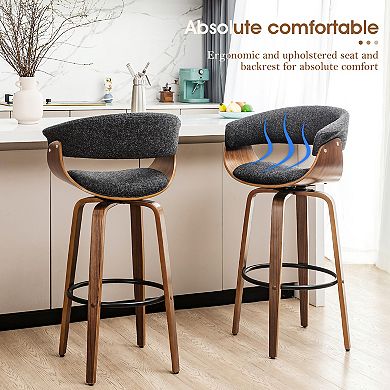 Glitzhome Swivel Barstools Set Of 2