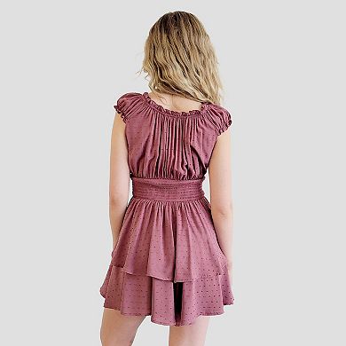 Juniors' 1412 Off Shoulder Romper