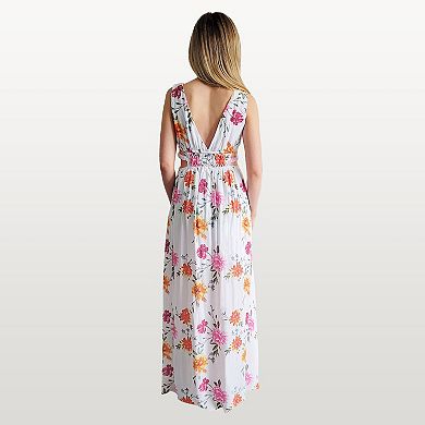 Juniors' 1412 Floral Cut Out Maxi Dress