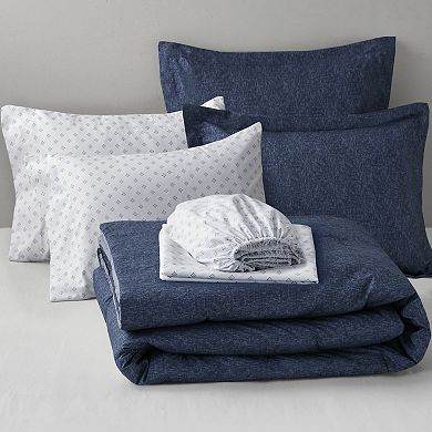 510 Design Camden Chambray Print Microfiber Comforter Set with Bed Sheets