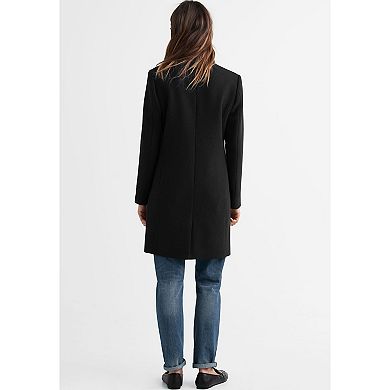 Ellos Women's Plus Size Classic Wool-blend Coat