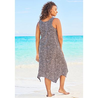 Swim 365 Women's Plus Size Sharktail Beach Cover Up