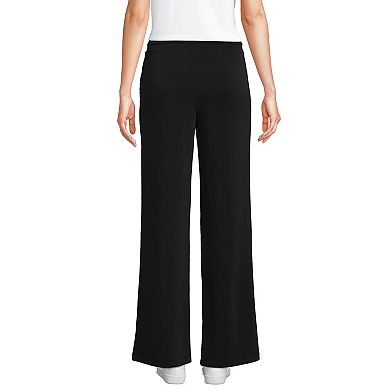 Petite Lands' End Cupro Knit Mid Rise Wide Leg Pants