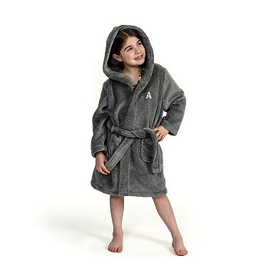 Linum Home Textiles Personalized Kids' Super Plush Double Brushed Hooded Bathrobe