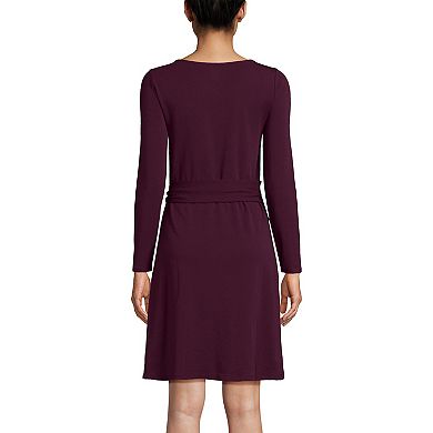 Petite Lands' End Long Sleeve Tie Waist Dress