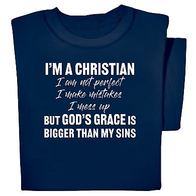Collections Etc I'm A Christian Inspirational Graphic Short Sleeve T-shirt
