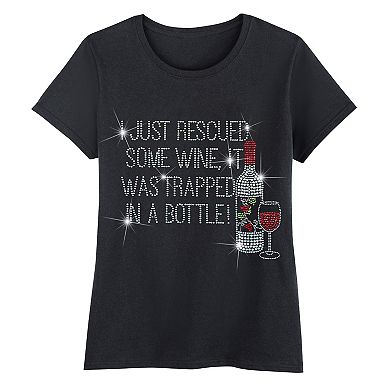 Collections Etc I Just Rescued Some Wine It Was Trapped In A Bottle T-shirt