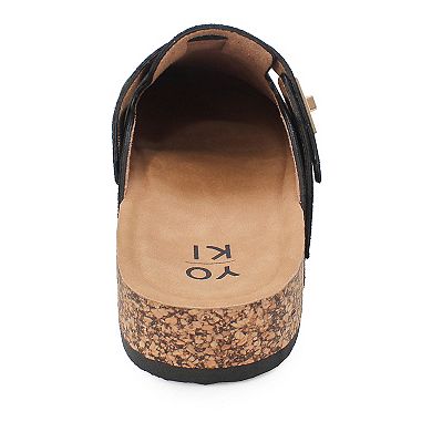 Yoki Gila-103 Women's Faux Suede Slip On Clog