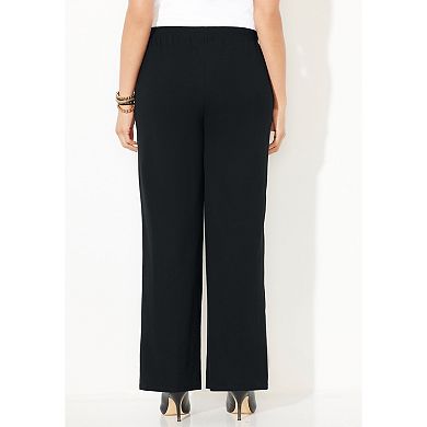 Catherines Women's Plus Size Suprema Wide Leg Pant