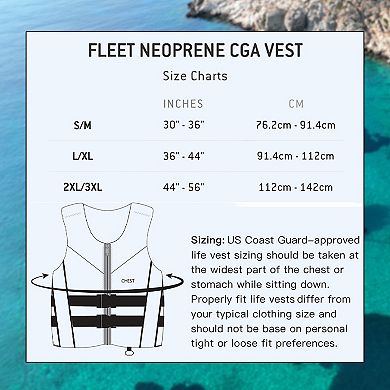 JET PILOT Fleet Neoprene Life Jacket, U.S. Coast Guard & Transport Canada Approved Life Vest