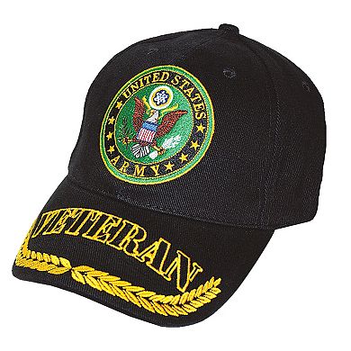Collections Etc Military Branch Veterans Adjustable Baseball Cap