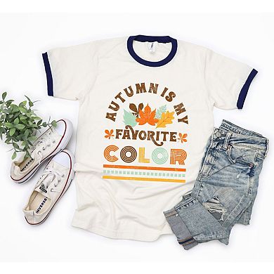 Autumn Is My Favorite Color Colorful Ringer Tee