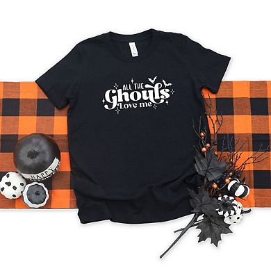 All The Ghouls Love Me Diamonds Toddler Short Sleeve Graphic Tee