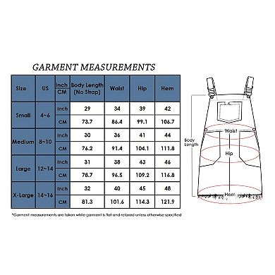 Women's Oversized Overall Pinafore Denim Dress