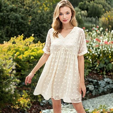 Women's Floral Dream Embroidered Bell Sleeve Dress