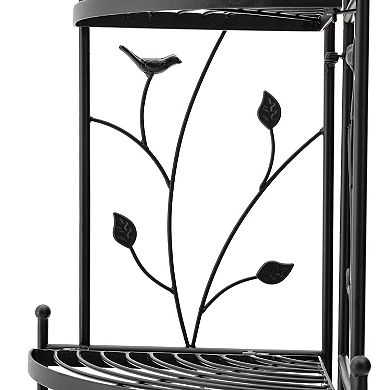 Glitzhome Metal Corner Shelf Plant Stand