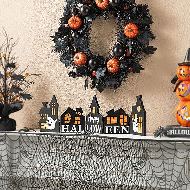 Glitzhome 25"l Halloween Wooden Table Signs