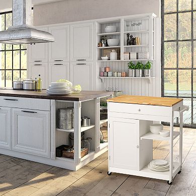 Glitzhome Kitchen Island With Storage