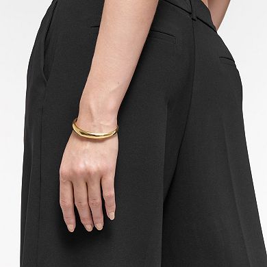 Adornia Gold Tone Dome Cuff Bracelet