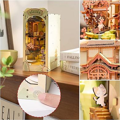 Diy 3d Book Nook Kit Falling Sakura 340pcs