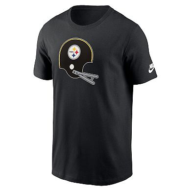 Men's Nike Black Pittsburgh Steelers Rewind Logo Essential T-Shirt