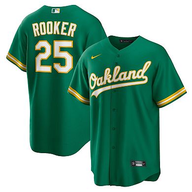 Men's Nike Brent Rooker Kelly Green Oakland Athletics Alternate Replica Jersey