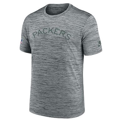 Men's Nike Gray Green Bay Packers Velocity Alternate Logo Performance T-Shirt