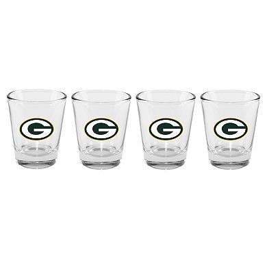 The Memory Company Green Bay Packers 4-Pack 2oz. Shot Glass Set