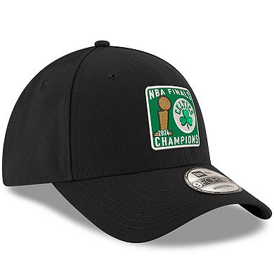 Men's New Era Black Boston Celtics 2024 NBA Finals Champions Squared Up 9FORTY Adjustable Hat