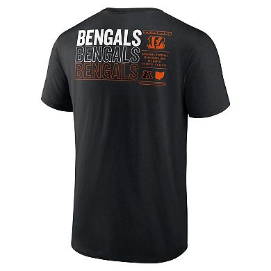 Men's Fanatics Black Cincinnati Bengals Repeat Stats T-Shirt