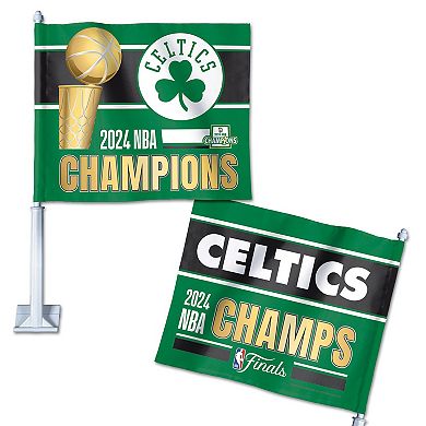 WinCraft Boston Celtics 2024 NBA Finals Champions 11.75'' x 14'' Double-Sided Car Flag