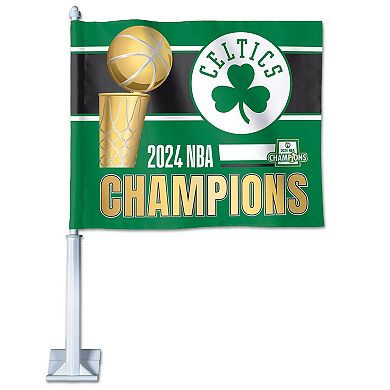 WinCraft Boston Celtics 2024 NBA Finals Champions 11.75'' x 14'' Double-Sided Car Flag