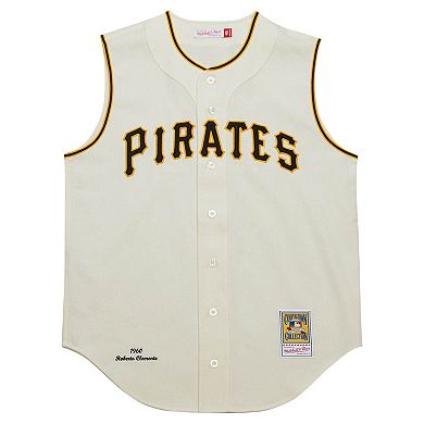 Men's Mitchell & Ness Roberto Clemente Cream Pittsburgh Pirates Cooperstown Collection 1960 Authentic Jersey