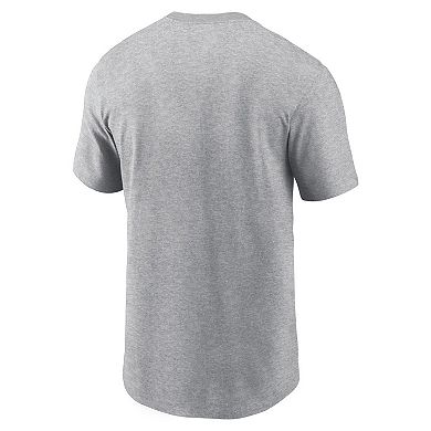 Men's Nike Heather Gray Las Vegas Raiders Primetime Wordmark Essential T-Shirt