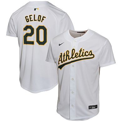 Youth Nike Zack Gelof Gray Oakland Athletics Home Game Player Jersey