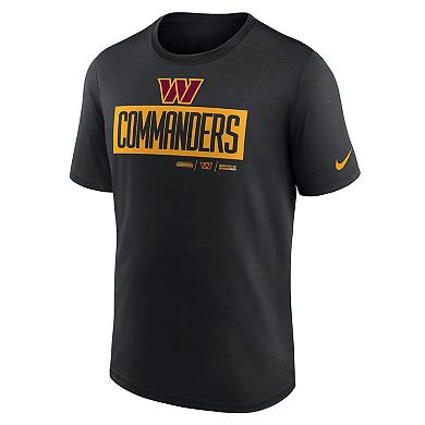 Men's Nike Black Washington Commanders Exceed Performance T-Shirt